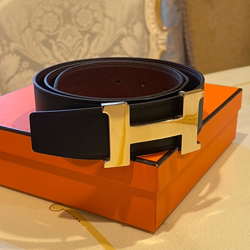 Hermes Men’s Constance Belt Buckle & Reversible Leather Strap 38 MM